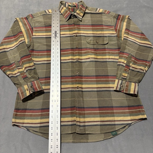 Vintage Orvis Shacket Mens L Striped Southwestern Heavy Work Shirt Oversized - Picture 6 of 15